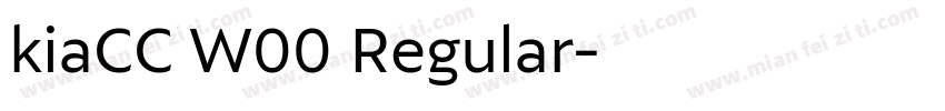 kiaCC W00 Regular字体转换
